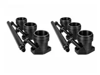 Adapter Kit with Fuel Rails for Upgrade to 996 GT3 Manifolds, 40mm / 42mm Black. Porsche 911 1974-89 - AMS9050082 + AMS9050033, AMS9050084 + AMS9050033